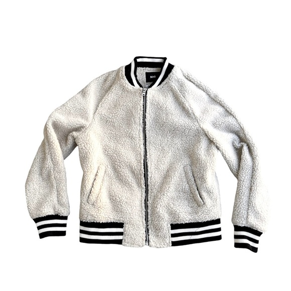 BDG Urban Outfitters Women’s Cream Sherpa Bomber Jacket - Picture 1 of 5